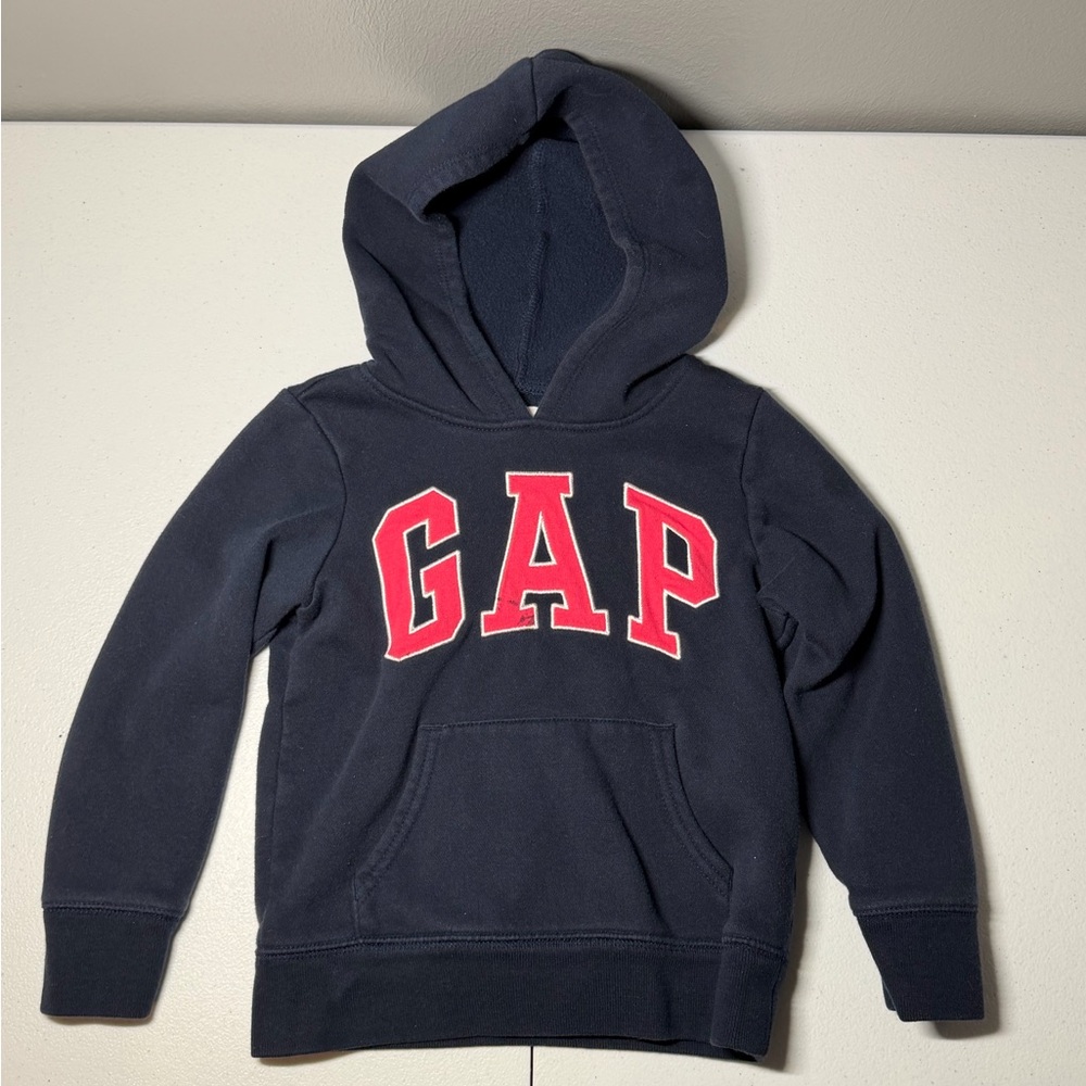 GAP Kids Navy Hoodie with PINK logo